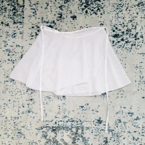 White Ballet Wrap Around Skirt